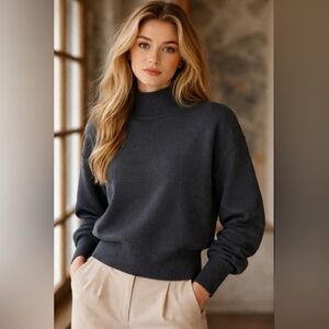 Charli Mock Neck Batwing Knit Sweater |
Dark Steel Gray